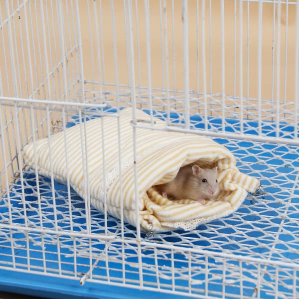3 hamsterin pesää, hamsterin makuupussia