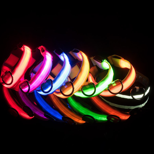 Light Up Hundhalsbandslampor för Nighttime Clip On LED Hundhalsband