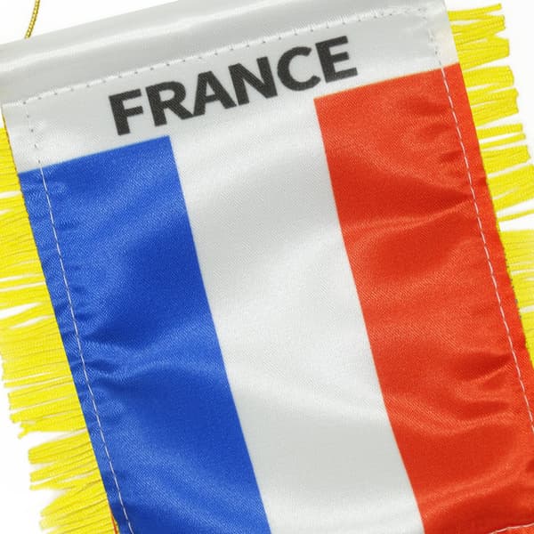 Frankrig vimpel 15x10cm - Mini fransk flag 10 x 15 cm speciel bil - Banner
