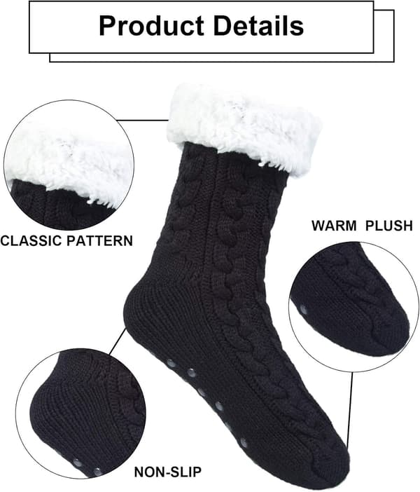 2 Par Damsockor Damtofflor Varma Sockor med Mjukt