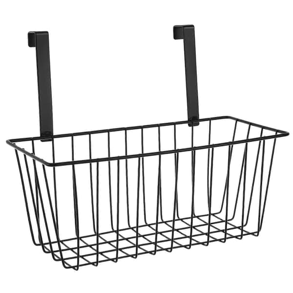 1 stk. multifunksjonell oppbevaringskurv i jernkunst, jernblomsterpotteholder (svart)