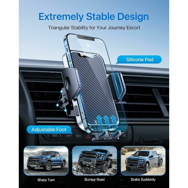 Gravity Slide-In Biltelefonhållare för 2019-2025 Toyota RAV4, Auto Lock Arm-Slots Säkerställer ett Fast Grepp, Perfekt för Alla Äventyr, Universell