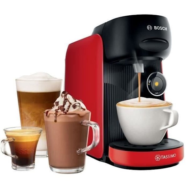 Kaffemaskin + 3 T-skivor - BOSCH - TASSIMO FINESSE TAS163E - 1400 W - 0,7 L - Multidrinkar - IntensityBoost - Svart