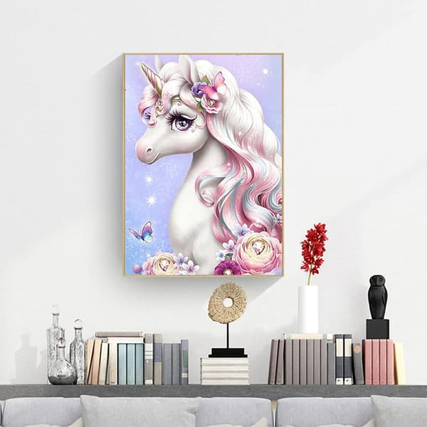 Full diamond unicorn animation barn diamantkonst kit DIY squ