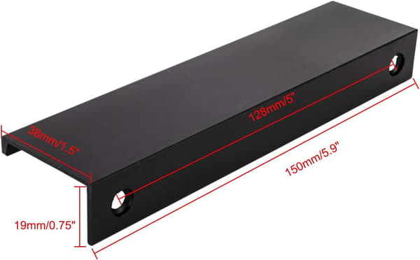 6 stk. sorte skabsskuffegreb (150MM, sort)