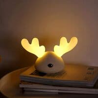 Børne baby dyre timer LED farve natlampe (gul)