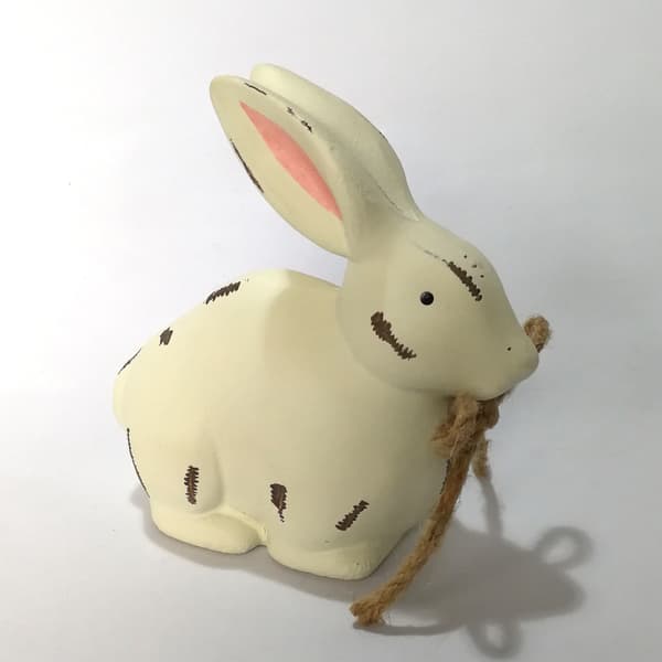 3 sæt kaninpynt, elegante kaninhavefigurer, træ