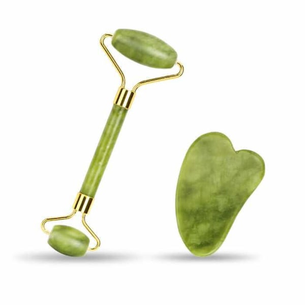 Gua Sha massage kit stor effektiv - Grön