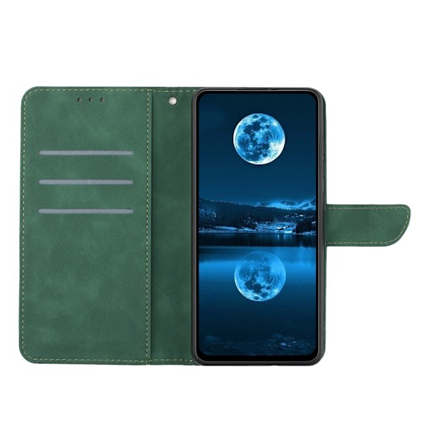 SKALO OnePlus Nord 4 Embossed Plånboksfodral i PU-Läder - Grön Grön