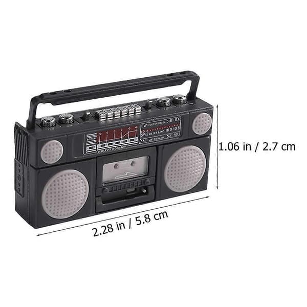 Miniradio modellinredning Miniatyrradio prydnad Dockhusdekoration