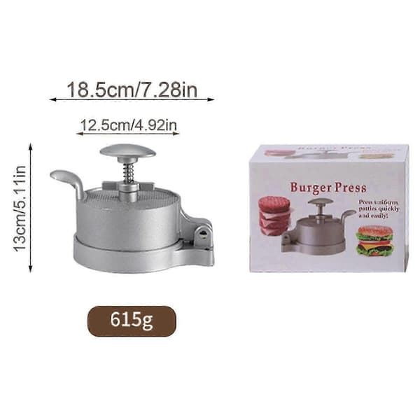 Burgerpresse, justerbar hamburgerpresse-kakeformer med 100 kakeformpapir