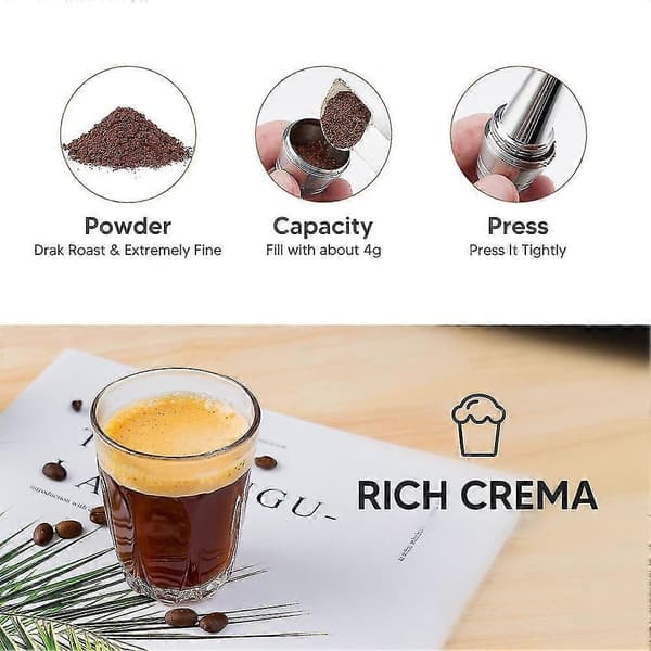 Kaffekapsel Fyll For Dolce Gusto Instant Kaffe Rustfritt Stål Gjenbrukbar Kapselskall