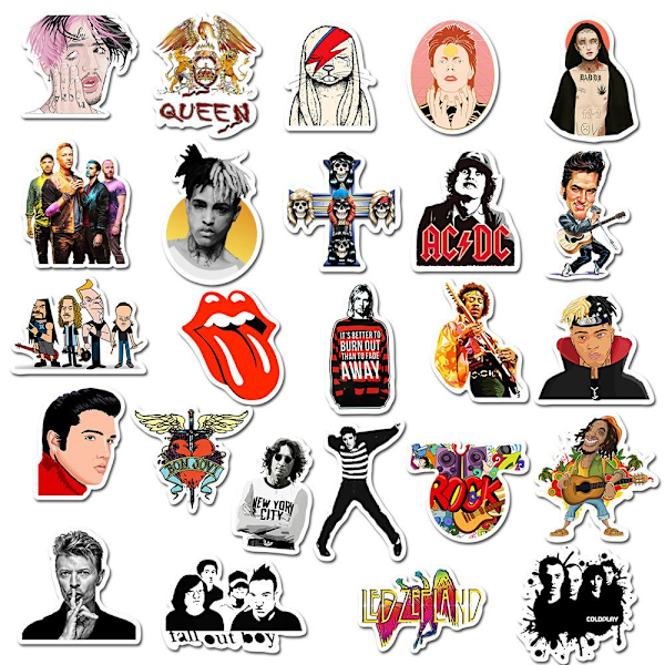50st Mode Graffiti Stickers Vattentät Laptop Skate - Rock multifärg