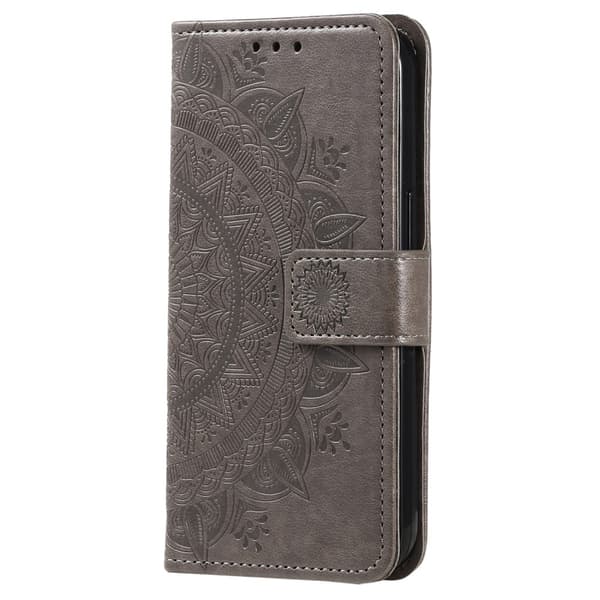 Samsung A55 5G, Mandala, Pungcover, Grå
