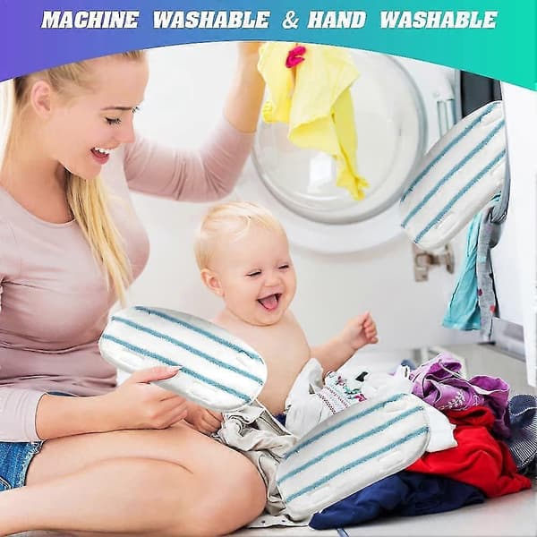6-pak Mikrofiber Udskiftningsklude til Dampmoppe Kompatible med Pursteam Thermapro 10-i-1 Mop Ac