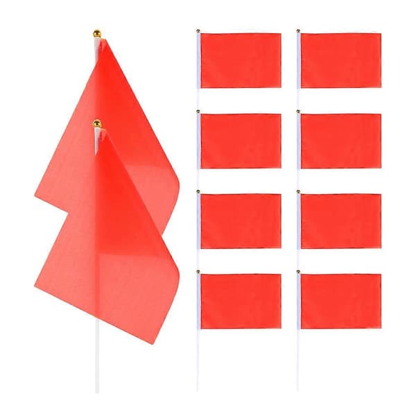 25 st små enfärgade flaggor, festviftande flaggor, paradfärgade små flaggor, festdekorationer
