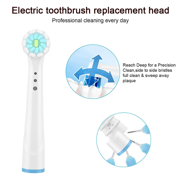 Elektrisk tandborste ersättningsborsthuvuden påfyllning, 4-pack