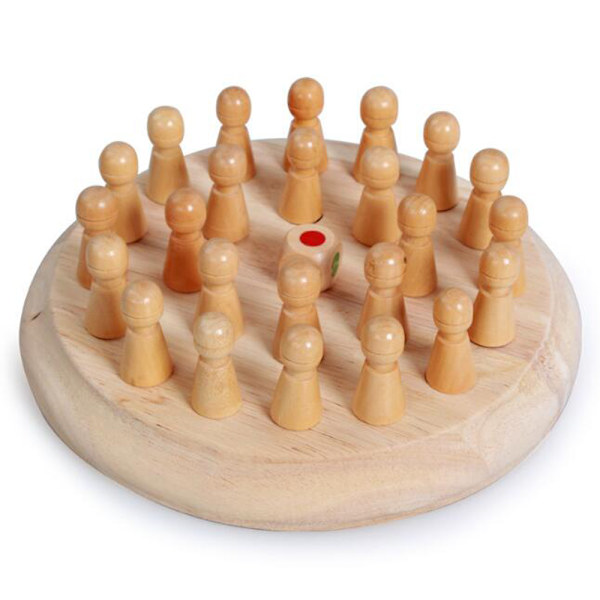 Trä Memory Match Stick Schackspel Roligt Blockbrädespel Pedagogisk Färg Kognitiv Förmåga Leksak för Barn