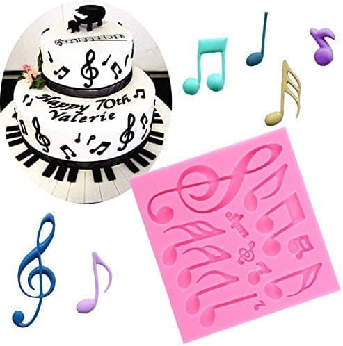 Musiknodeform Silikoneform til Fondantkage Sukkerpasta Chokolade