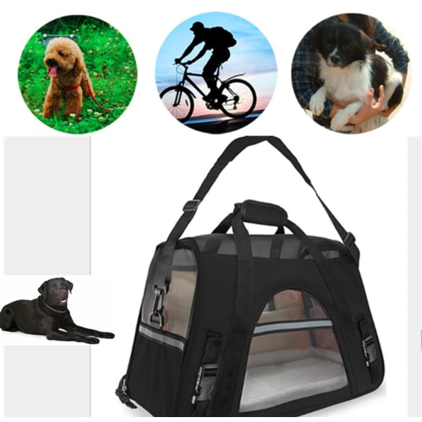 Bärväska för katt hund transportväska åkpåse för bilflyg