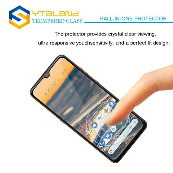2-PACK Nokia 5.3 Härdat Glas 0.26mm 2.5D 9H Fullframe Transparent
