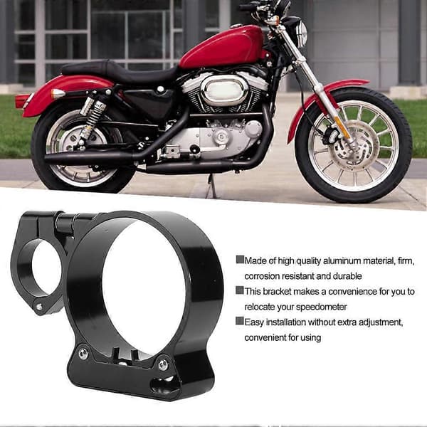 Sort aluminium sidemonteret speedometer flyttebeslag motorcykel modificeret tilbehør