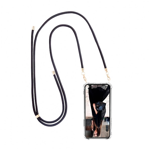 Boom iPhone 13 Pro skal med mobilhalsband- Rope Black