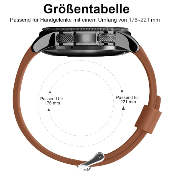 22mm Silikonarmband kompatibelt med Samsung Galaxy Watch S4, Mjukt Silikon Sportarmband Ersättningsband för Män Kvinnor