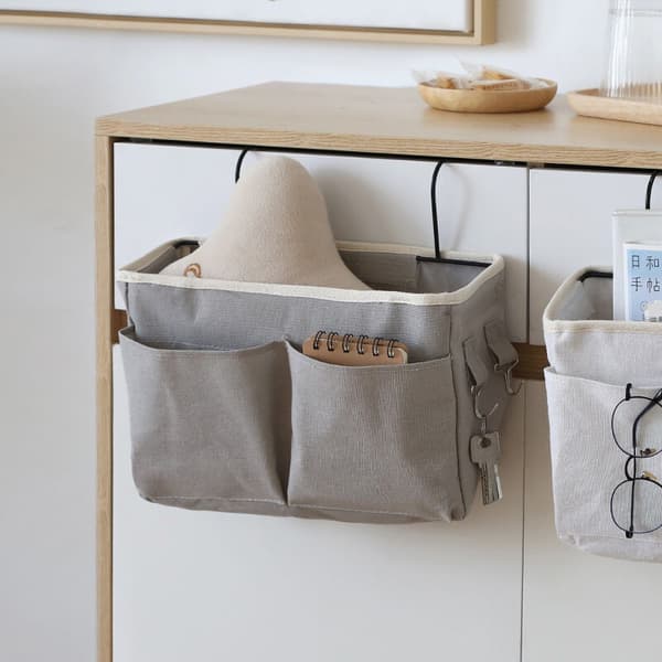 Grå Sängficka 1-pack Sängbord Organizer Väska Hängande Sängförvaring