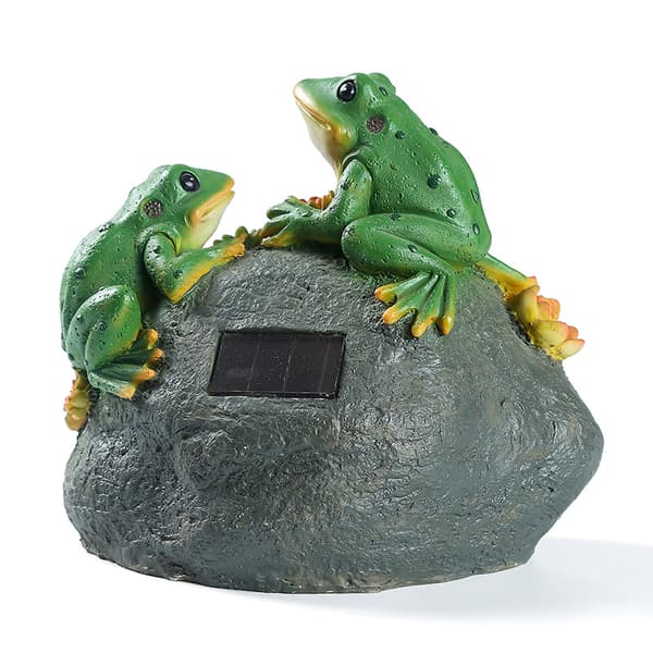 Dekorativt dyr til haven Frø Solcellelampe Statue Dyr