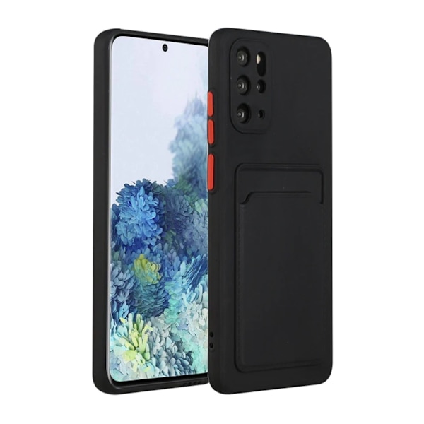Svart slot korthållare skal Samsung S22/S21/S20 FE/Ultra/Plus - Svart S22 Samsung Galaxy fodral