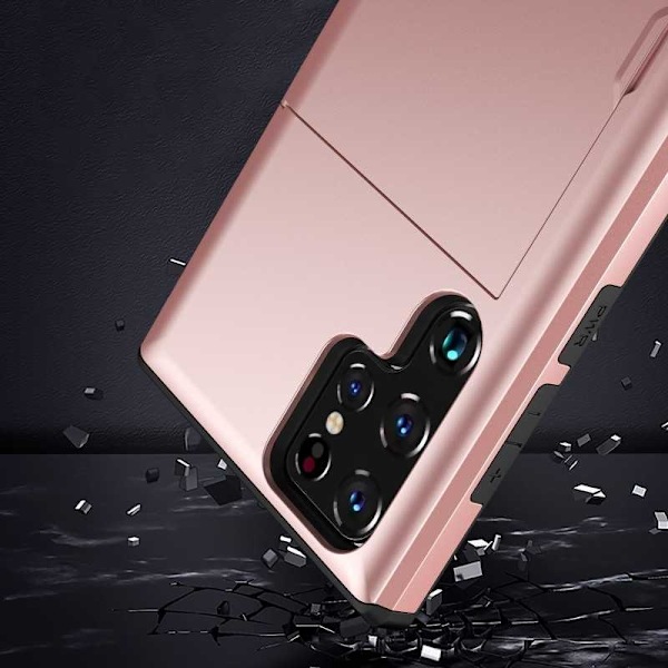 Samsung S22 Ultra Stöttåligt Skal Kortfack StreetWise Svart