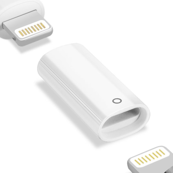 Apple Pencil Lightning Laddnings Adapter Vit