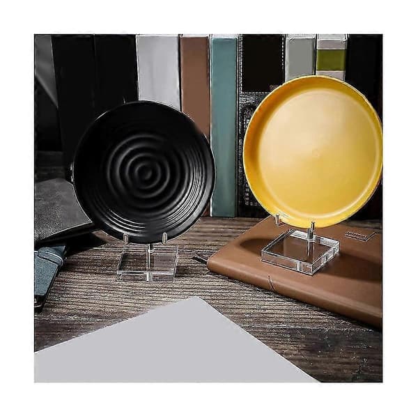 2 stk. Justerbart Metal Arm Display Stand Staffeli med Klar Akryl Base til Ædelstene Krystal Minera
