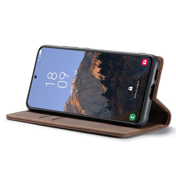CaseMe Slim Plånboksfodral Samsung Galaxy S24 Brun