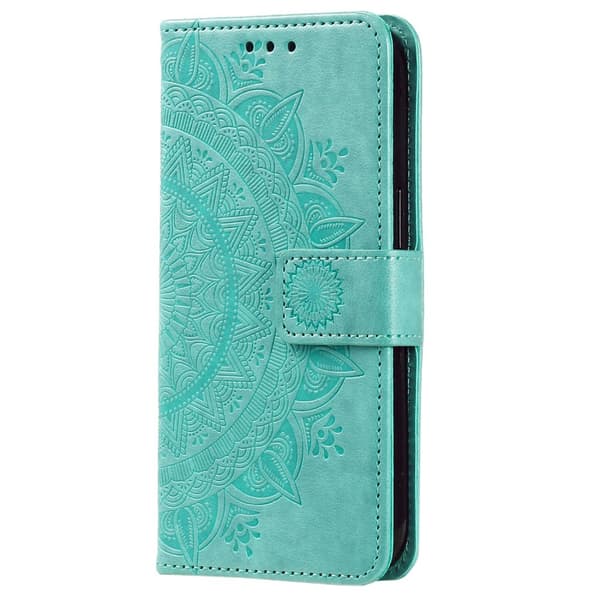 Samsung S23, Mandala, Plånboksfodral, Turkos