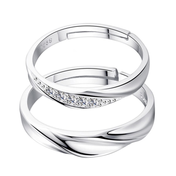 2-delad öppen ringuppsättning - trendig koppar - elegant och stilren - öppen ringuppsättning för par - perfekt för fest och dejting