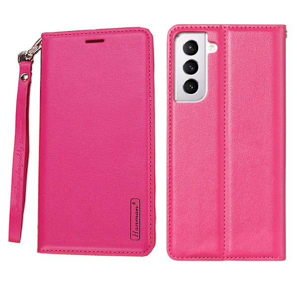 Samsung Galaxy S21 - Stilsäkert Praktiskt HANMAN Plånboksfodral Roséguld
