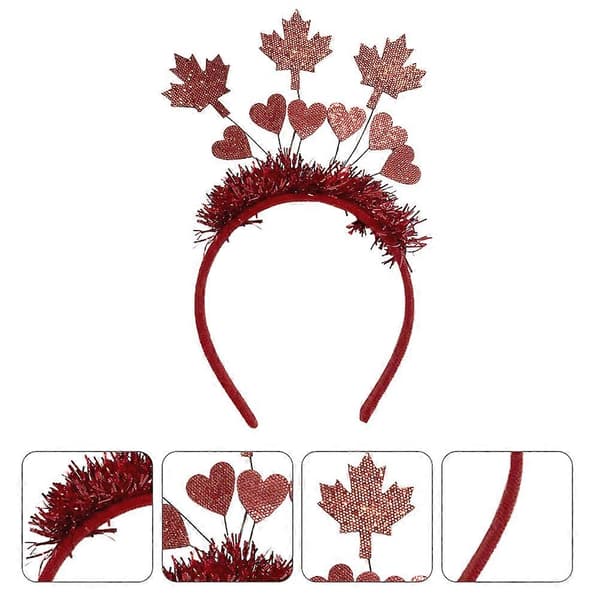 1 stk dekorative lønneblad hårbånd nydelige hårbøyler Canada Day hodeplagg