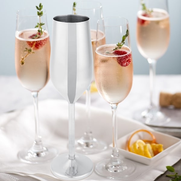 200 ml rostfritt stål bägare vinglas cocktail champagne bägare för fest bröllop