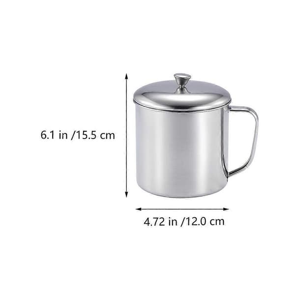 1 stk. mælkekop i rustfrit stål, drikkekop, rustfri vandkrus, hjemmeforsyning