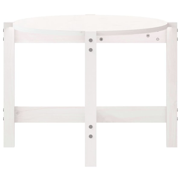 vidaXL Soffbord vit 118x63x45 cm massiv furu Vit