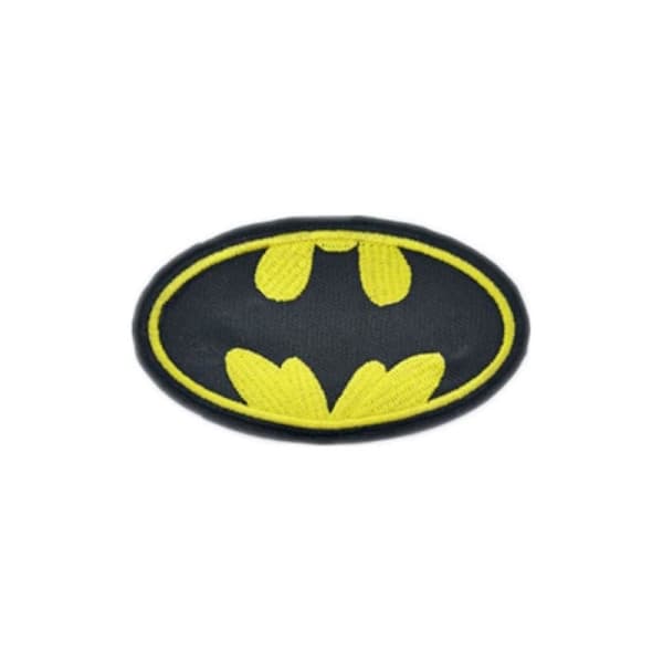 Dww-Ecusson - Batman 'Logo' - gul - 5,5 x 9,5 cm - broderede mærker broderi strygejern