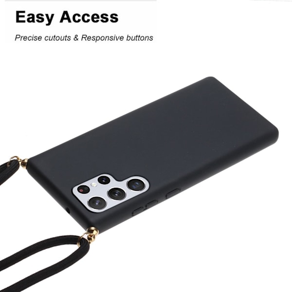 Samsung Galaxy S22 Ultra Skal Halsband Svart