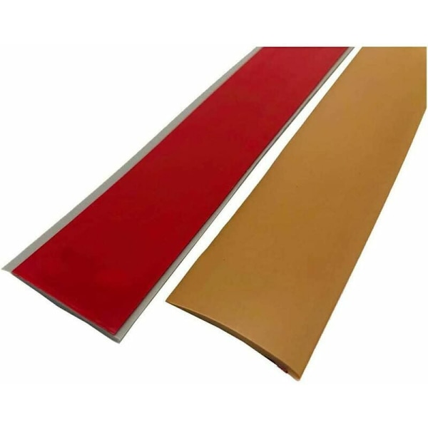 Golvövergångslist, tröskeltäckning för ojämna golv, värmebeständig självhäftande vinyl dörr golvlist, träådring design för enkel montering