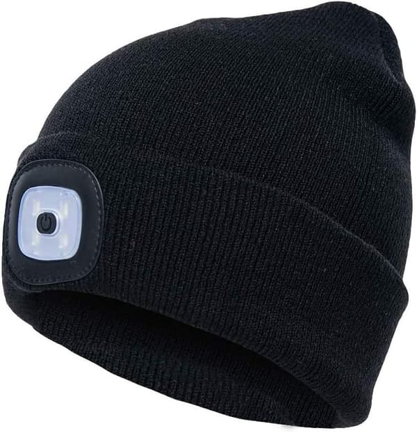 Presenter för Män, LED Stickad Lätt Vikt Hatt Varm Beanie Mössa Män