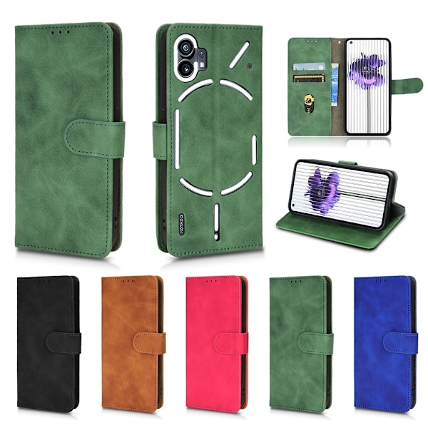 PU läder fodral för Nothingphone Phone 1 grön grön