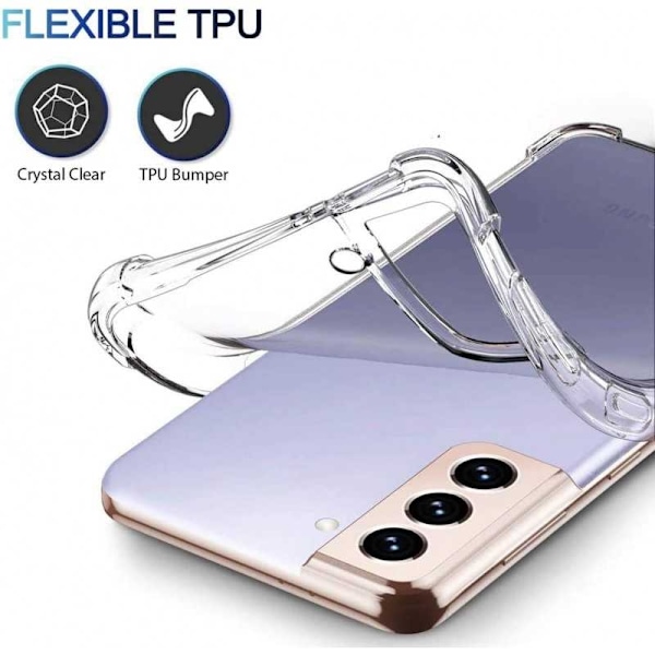 Samsung S22 Plus Stöttåligt Skal med Förstärkta Hörn Transparent