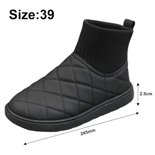 Damskor Snöskor Halksäkra Vinterskor Varma Fuskpälsfodrade Ankelboots Utomhus Bekväma Sockboots för Kvinnor