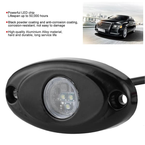 Bil Hvid LED Lys 9W Bundlampe Auto Motorcykel Chassis Atmosfære Belysning
